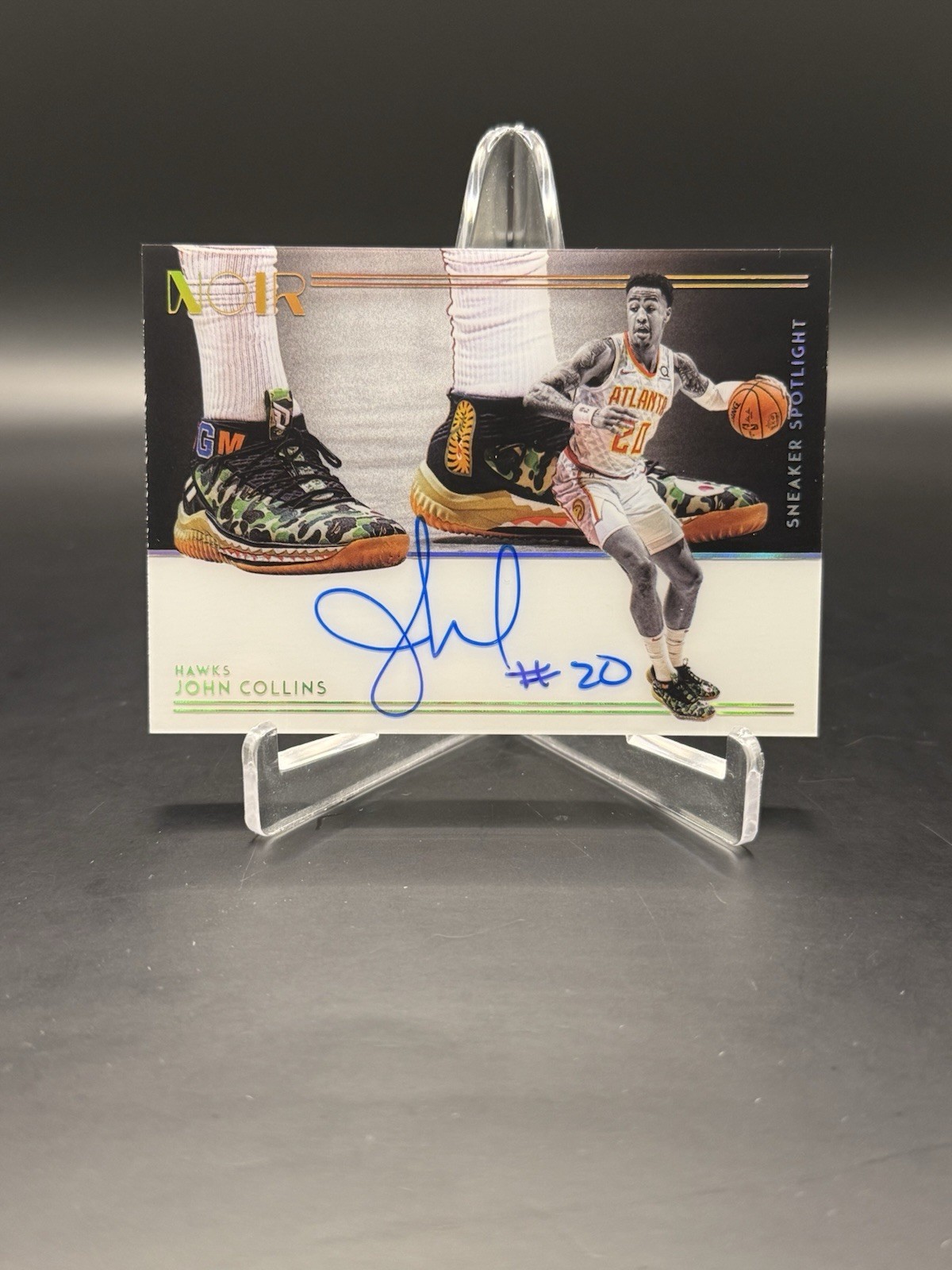 2018-19 NOIR John Collins SNEAKER SPOTLIGHT Auto /99 Hawks SET BREAK