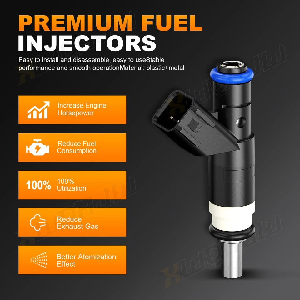 4891577AB Juego de 4 inyectores de combustible para Dodge Jeep Chrysler 2.0L 2.4L I4 Foto 4 de 4