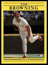 1991 Fleer #59 Tom Browning Reds