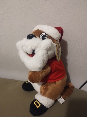 NWT Buc-ee's Santa Beaver Holiday Christmas Hat 10'' Plush Stuffed Animal Bucees