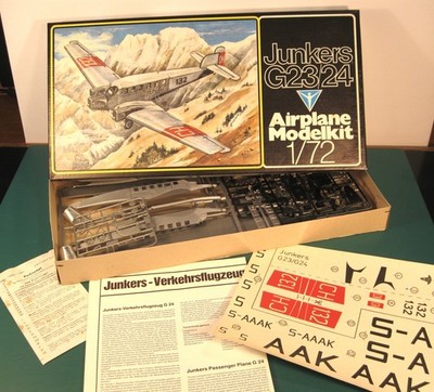 VEB Plasticart Junkers G 23 / 24, Scale 1:72, 59 Teile, Made in GDR
