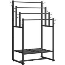 4-Tier Free Standing Towel Rack for Bathroom, Blanket Rack Stand, 23.6" L x 1...