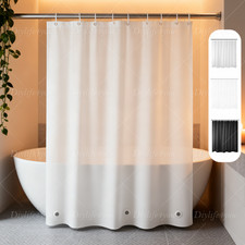 White  Clear Black Shower Curtain Liner 5G Heavy Duty PEVA Waterproof 72''x72''