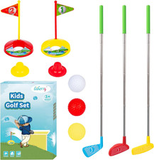 Toddler Golf Set, Retractable Toy Golf Clubs for Kids Ages 2 3 4 5, Indoor and O
