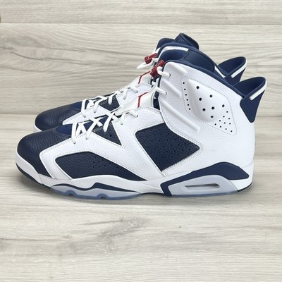 Nike Air Jordan 6 Retro Olympic Midnight Navy White Shoe