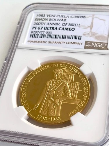 Venezuela - 3000 Bolivares - 1983 - Simon Bolivar - NGC PF67 Ultra Cameo