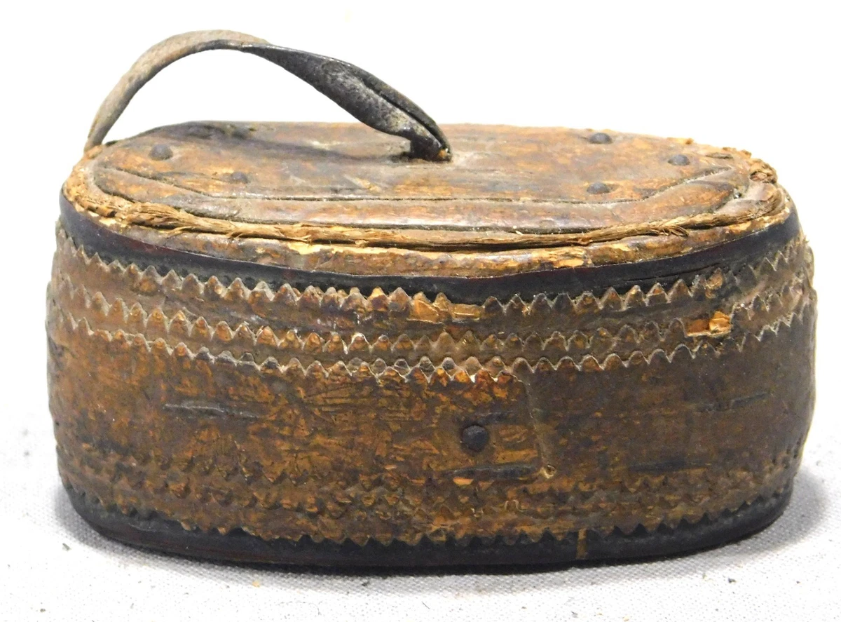 Birch Bark Basket Indiana US Native American Baskets (1800-1934