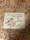 Vintage Greeting Card Art Deco Birthday Cute Cat Kitten — photo 1