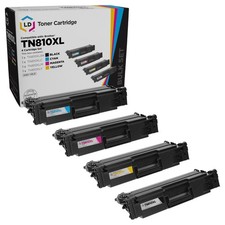 LD Compatible Toner for Brother TN810XL High Yield Toner Set of 4 BK, C, M, Y 