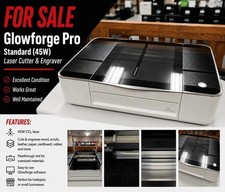 Gently Used GlowForge Pro 3D Laser Cutter and Engraving Machine with Passthrough