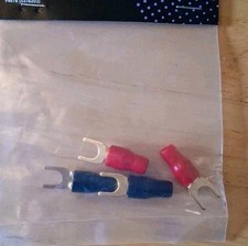 4Pcs GOLD PLATED Spade Fork Y Banana Cable Wire Connector Speaker Audio Terminal