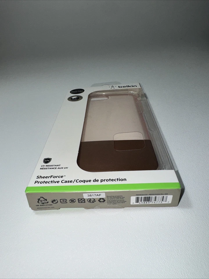 Funda protectora Belkin SheerForce | Granate y rosa claro transparente | iPhone 7/8 Plus Foto 2 de 4