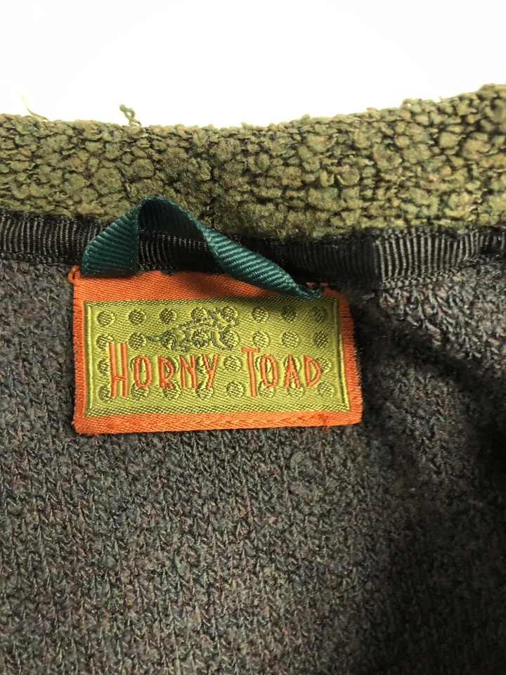 Horny Toad Sweater Mens Large Gray Green Fleece V Neck Pullover Outdoors - Image 2 of 4