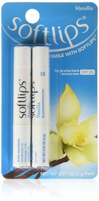 Softlips Lip Protectant & Sunscreen Vanilla Value Pack SPF 20 2 Count Case of 72