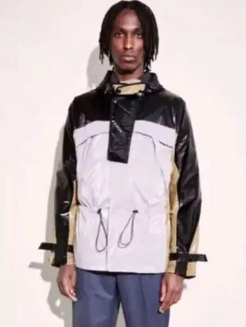 Rare Toga Archives x H&M Block Black Colour Nylon Jacket Rare Size S