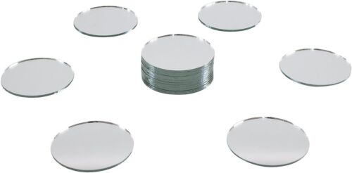 Versatile 2" Round Reflective Glass Mirrors - Ideal for Home Decor & Crafts - Picture 4 of 6
