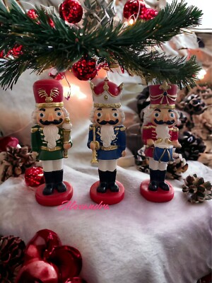 3 Pc Resin Nutcracker 5 5  Christmas Home Decor New