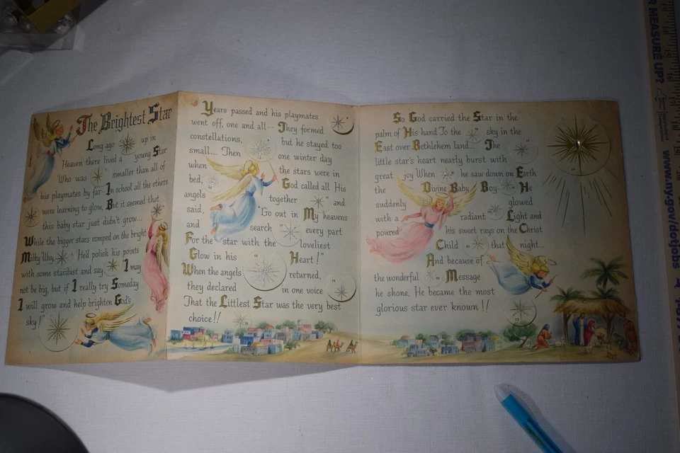 Vintage Hallmark Christmas Advent Calendar - The Brightest Star 1954 - Image 2 of 4