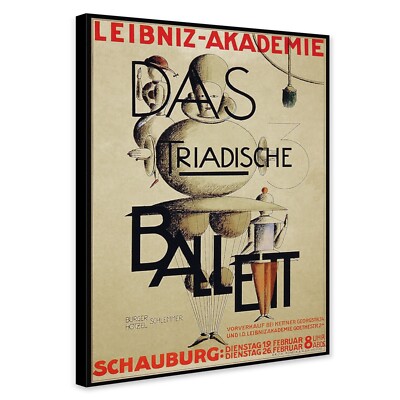Das triadische Ballett - Vintage Bauhaus Kunst - Leinwand Wandbild gerahmter Druck