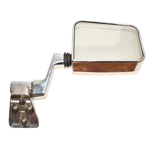 Jeep Wrangler 87-02 Door Mounted Chrome Manual Mirror L Driver Side Left