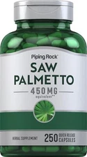  Saw Palmetto 450mg | 250 Capsules | Extract Supplement | by Piping Rock