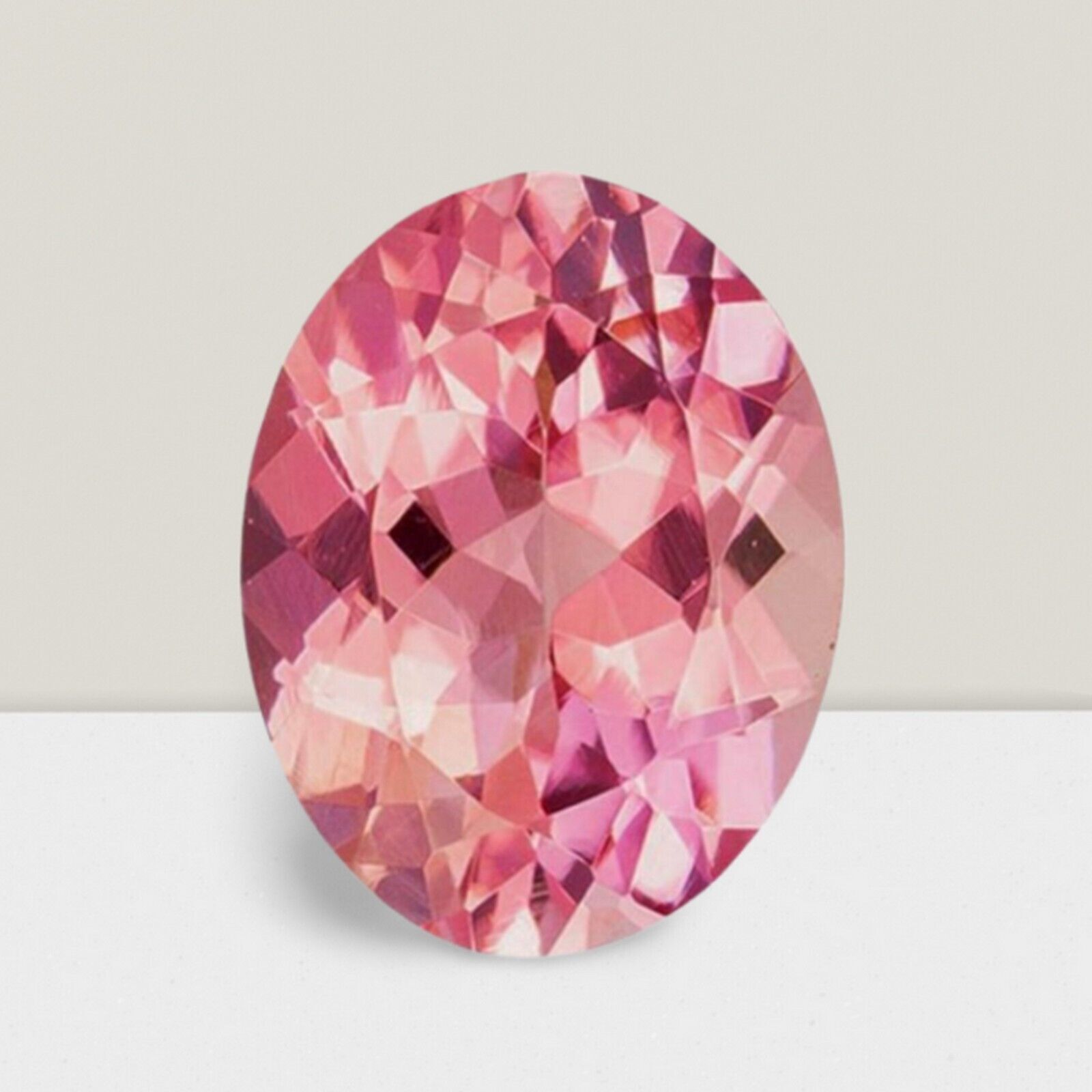 Pink Tourmaline Oval Cut 5 Carat 12x10mm VVS Loose Gemstone