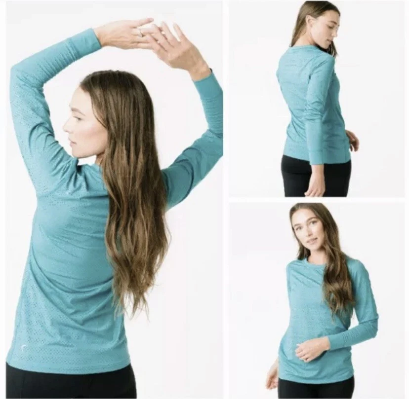 Топ активный женский Zyia размер XL холодный с длинным рукавом лазерная резка спортивная одежда бирюзово-зеленый - Изображение 2 из 4