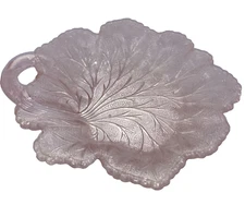 Indiana Glass Pink Depression Relish Plate Candy Dish Nut Bowl Tree Shaped