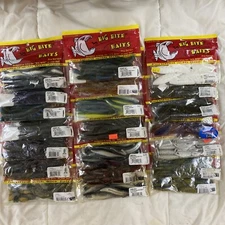 Big Bite Baits Plastics Lot! YoMama, Cane Thumper, and More See Pictures 21 Bags