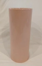 VINTAGE COLLECTIBLE ROYAL HAEGER PINK 12" CYLIDER CERAMIC VASE MADE IN USA