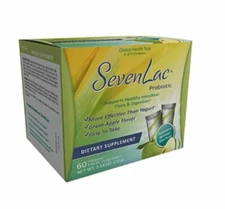 SevenLac Probiotic - by Global Health Trax - 60 Packets - Apple Flavor