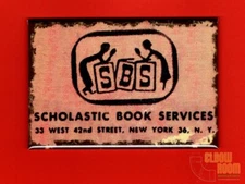 Scholastic Book Services vintage look sign art  2x3" fridge/locker magnet SBS
