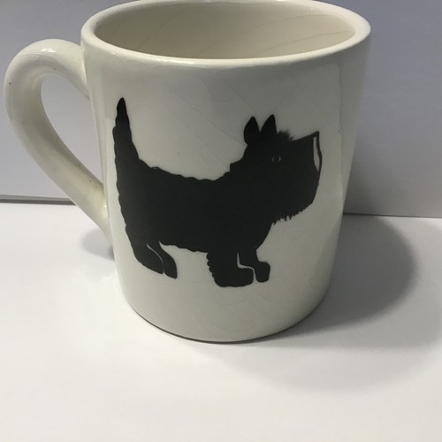 Tasse à café écossais Terrier Scottie Dog glaçure glaçure fabriquée en Italie noir scotty - Photo 3/8