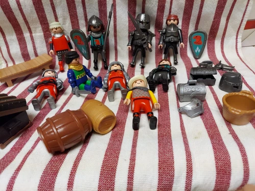 Playmobil Medieval Castle Parts Knights Action Figures Toy Lot Vtg