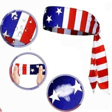 American Flag Patriotic Headband, Anti-Slip, Sweat-Wicking, Outdoor Indoor Sport