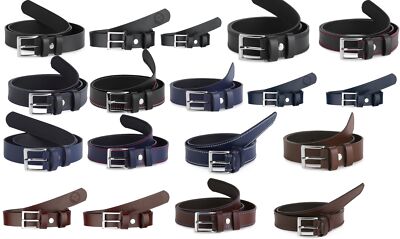 Ladeheid Kinder Jungen Gürtel Ledergürtel Klassische Klammer 2,5 cm Breit K1D5