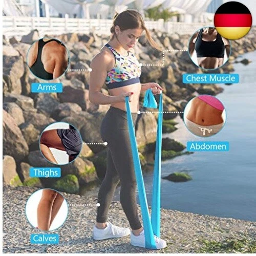 Fitnessbänder Set - Gymnastikband Widerstandsbänder Elastisch Stretching Bänder - Bild 6 von 7
