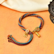Tibetan Style Bracelet Colorful Reincarnation Bracelet Tangka Zakiram Handcrafte