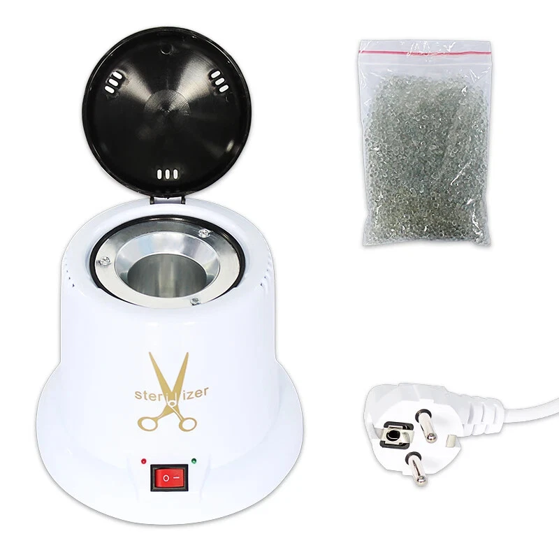 Bandeja esterilizador de alcohol para uñas caja herramienta desinfectante arte en uñas herramienta de metal bola de vidrio Foto 2 de 4