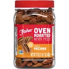 Fisher Oven Roasted Never Fried Mammoth Pecans, 17 Ounces Heart Healthy Snacks