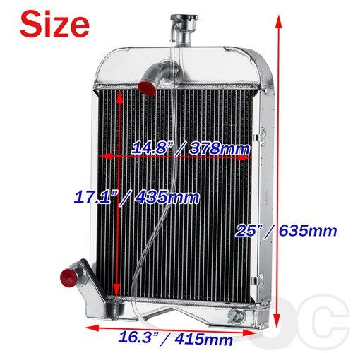 3 ROW Tractor Aluminum Radiator Fits Ford 8N 9N 2N Models 8N8005 ...