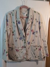VTG Alfred Dunner Womens Blazer Size 14 Floral Power Cottagecore Grandmacore USA