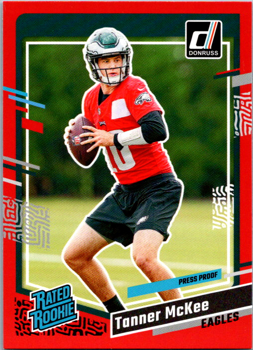 2023 Donruss Tanner McKee #383 Press Proof Red RC PHILADELPHIA EAGLES
