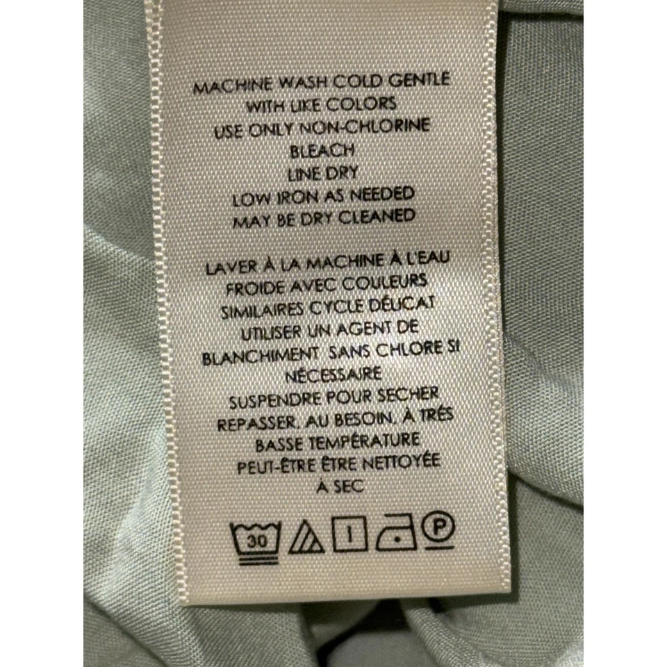 Anthropologie Green Ruffle Trumpet Fit & Flare Asymmetrical Midi Skirt Size XS - Image 4 of 4