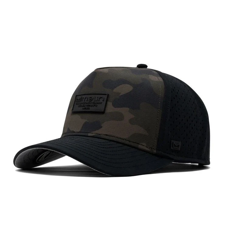 Melin Hydro Odyssey Brick Curved Bill Hat, Olive Camo Midnight, Classic
