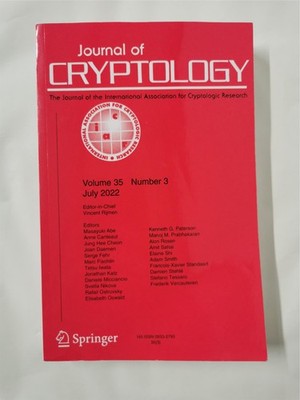Journal of Cryptology Volume 35, Issue 3 Jul 2022 ISSN 0933-2790