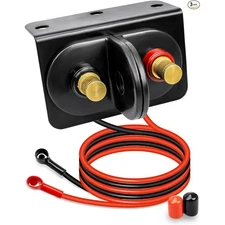 Battery Terminals with Mounting Bracket and Cables, Jump Post Relocation Kit f