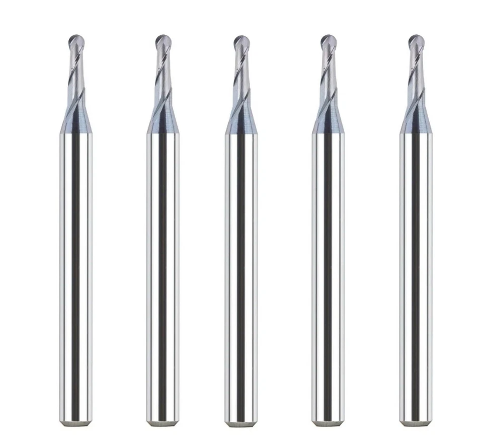 SpeTool M03004 5Pcs CNC SC Spiral for Steel, Stainless Steel with TiAlN 1/16" N - Image 2 of 4