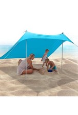 Beach Tent Beach Canopy, , 7 7FT with 2 Aluminum Poles Beach Shade - with UPF50 