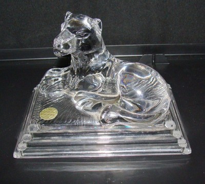 Rare Bleikristall Germany 24% Lead Crystal Lioness Puma Jaguar Figurine 6'' x 4''